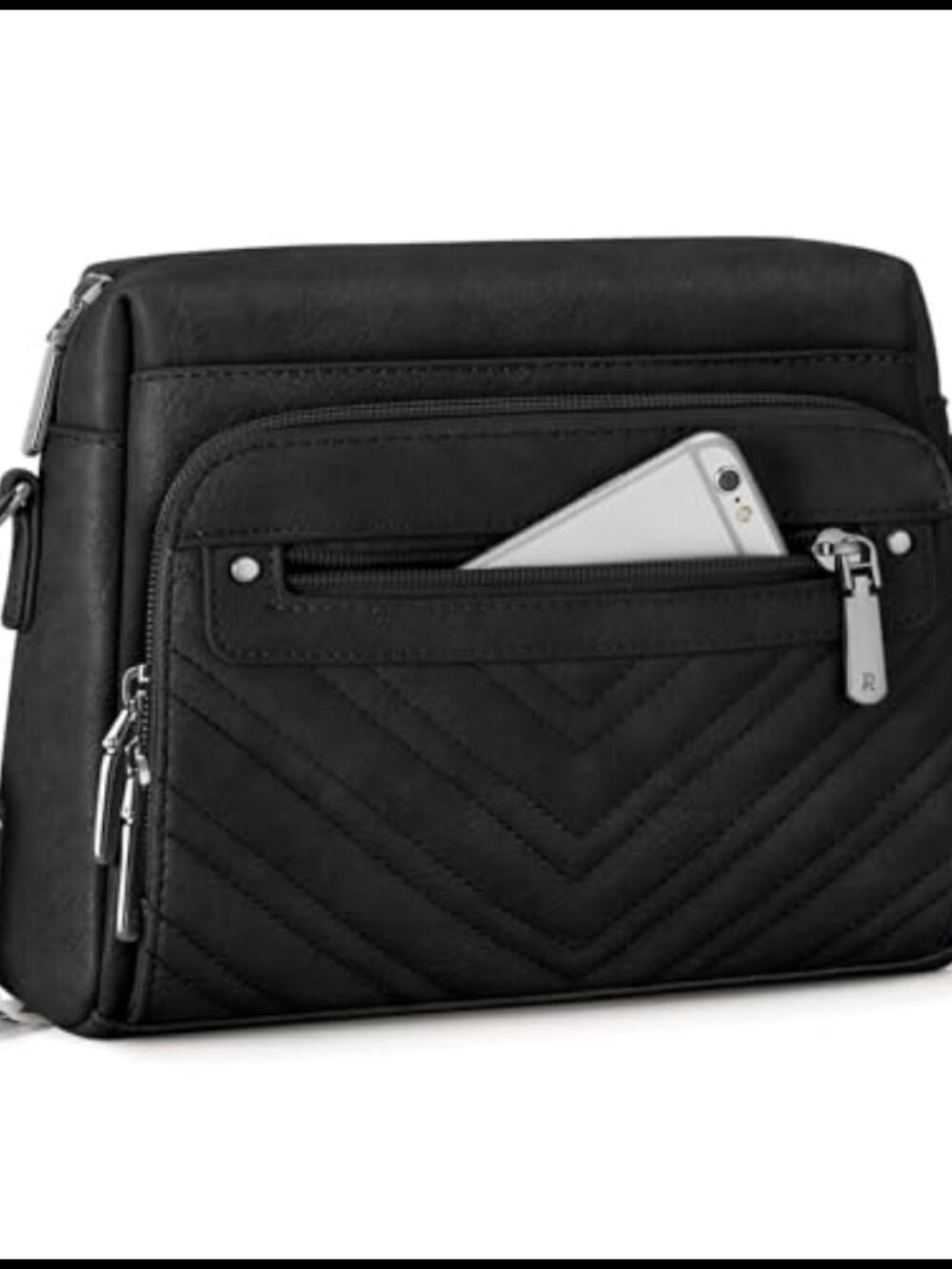 Small Quilted Faux Leather Crossbody Wallet Purse Adjustable Strap